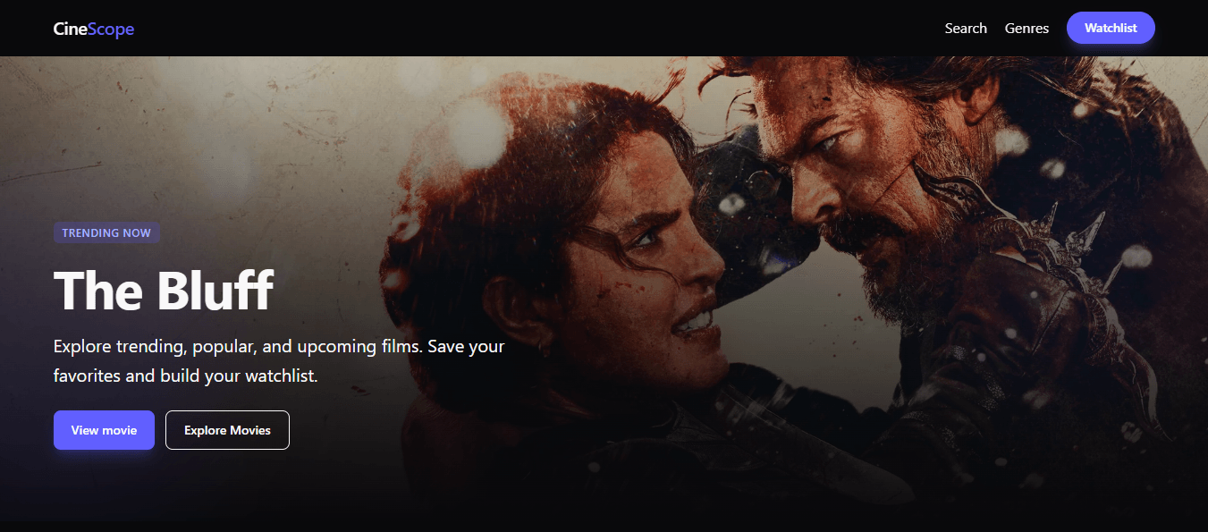 CineScope – Movie Discovery Platform Preview